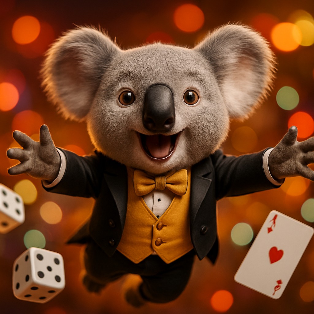 সোনালি আলোয় তাস ও ডাইসের মাঝে উচ্ছ্বাসে ভরা একটি চরিত্র tk3666